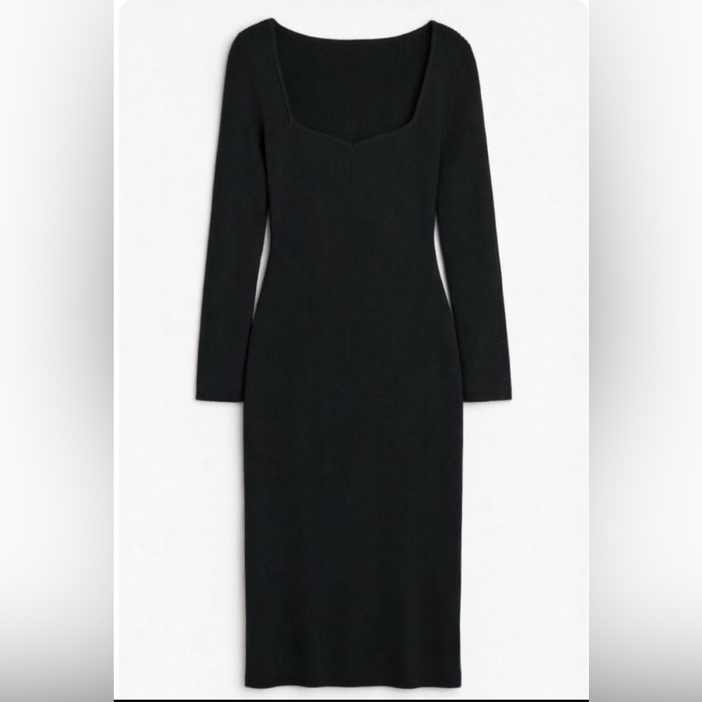 H&M Black Long Sleeve Dress